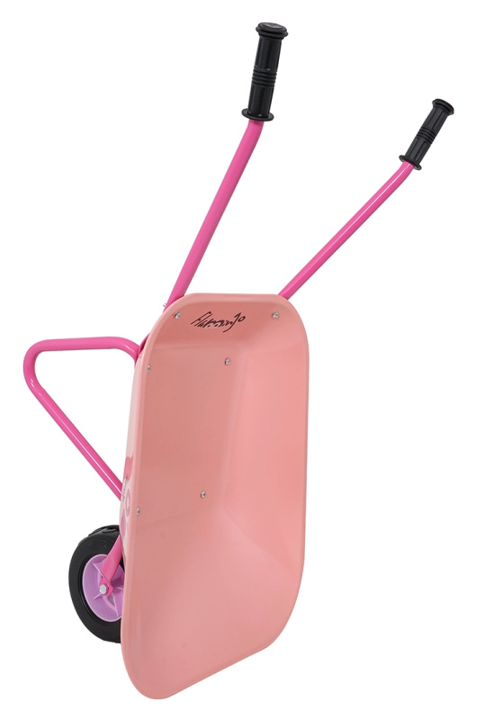 dětská zahradnická sada s kolečkem – růžová