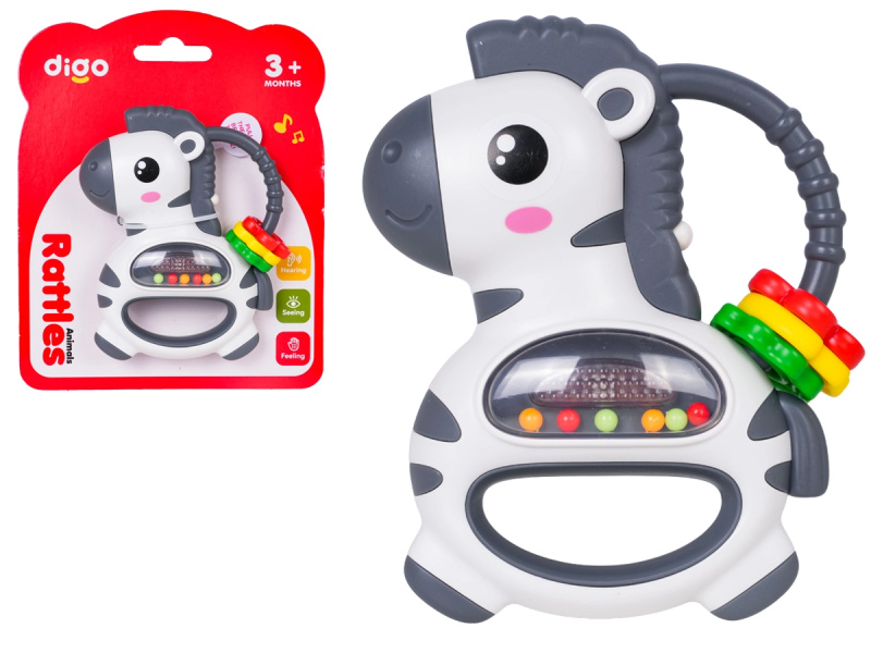 Interaktivní chrastítko zebra