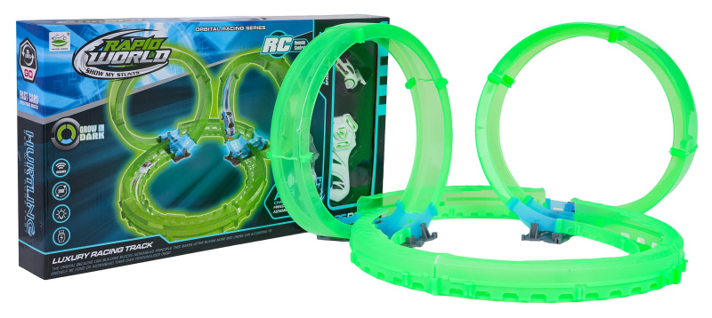 Svítící závodní dráha do tmy 25 dílů