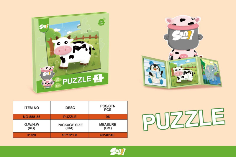 Magnetické puzzle zvířata s knížkou