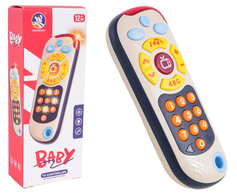 Interaktivní dětský ovladač s hudbou, světly a učením ABC (12m+)