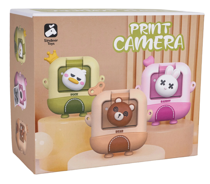 Dětský fotoaparát s okamžitým termálním tiskem Medvídek