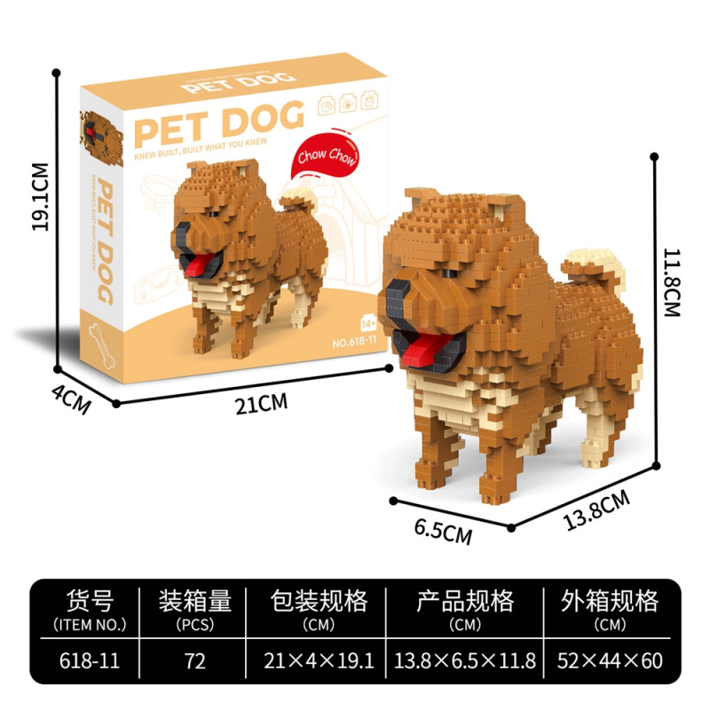 Stavebnice 800 dílků Chow Chow