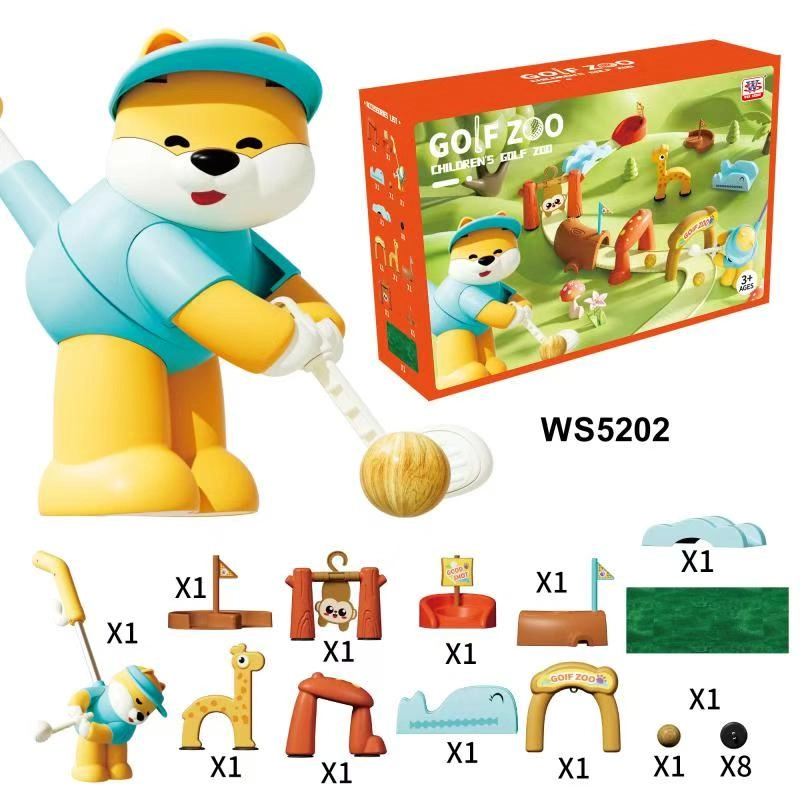 Mega sada golfový set se zvířátky a pěnovou podložkou pro děti