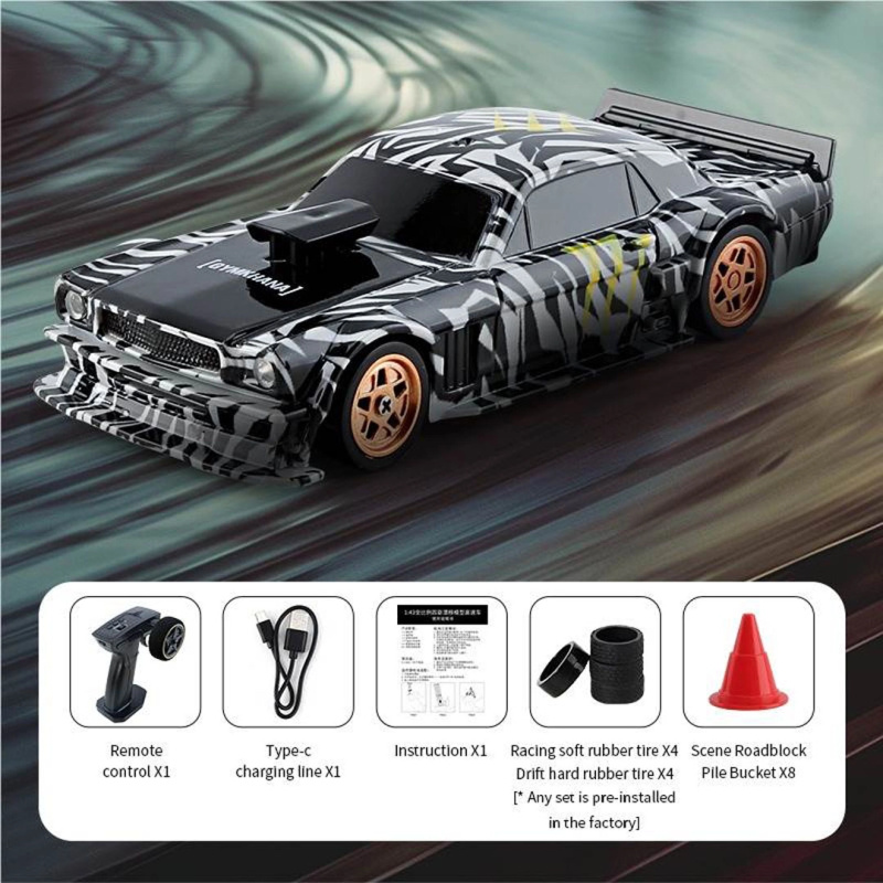 RC driftovací autíčko 1:43 zelené s příslušenstvím