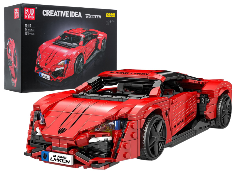 Stavebnice sportovní auto červené 1311 dílků