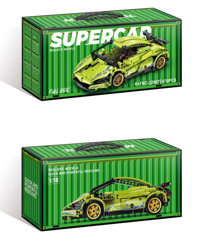 Stavebnice sportovní auto zelené 470 dílků