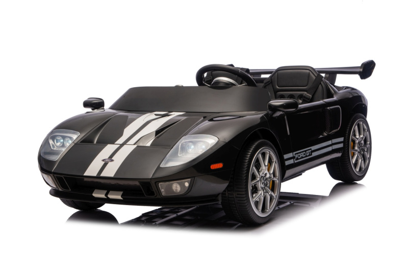 elektrické autíčko ford gt pro děti – černé, 24 v, dvojité sedadlo