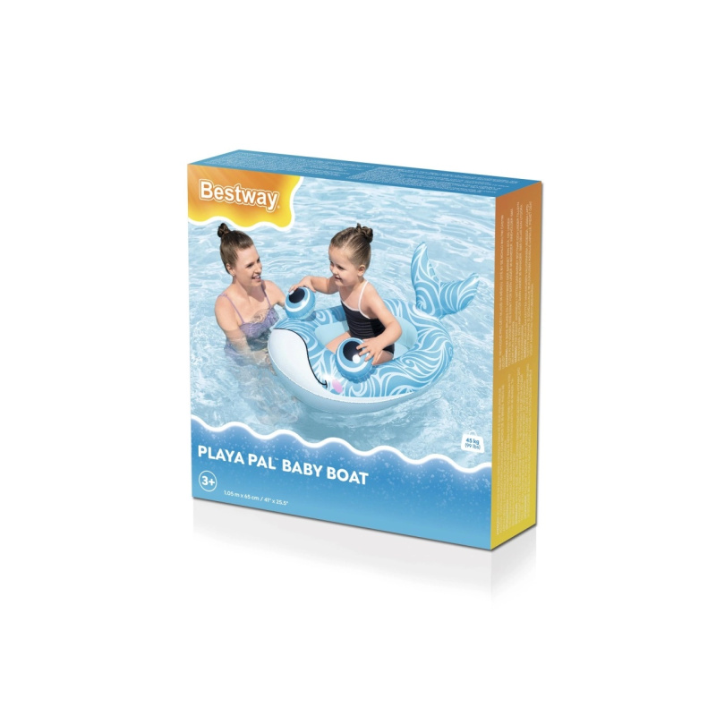 Dětský nafukovací člun velryba 105 × 65 cm BESTWAY
