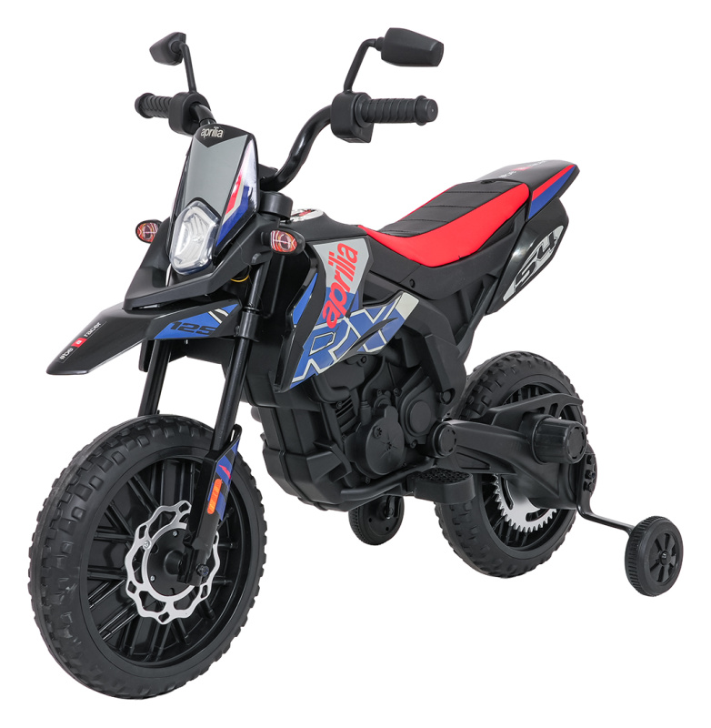 Dětská elektrická motorka APRILIA RX modrá