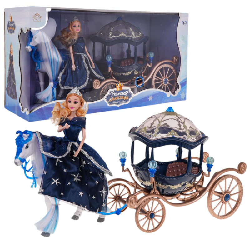 Kouzelný kočárek s panenkou Blue