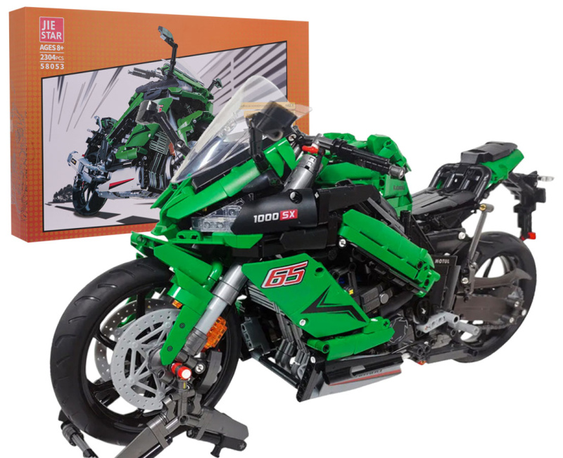 Sportovní motocykl zelený 2304el.