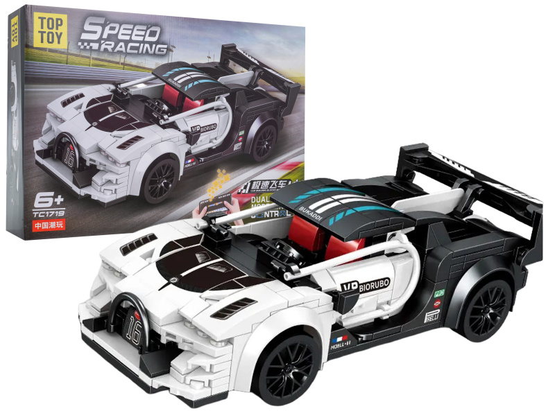 Stavebnice sportovní auto bílé s RC ovládáním