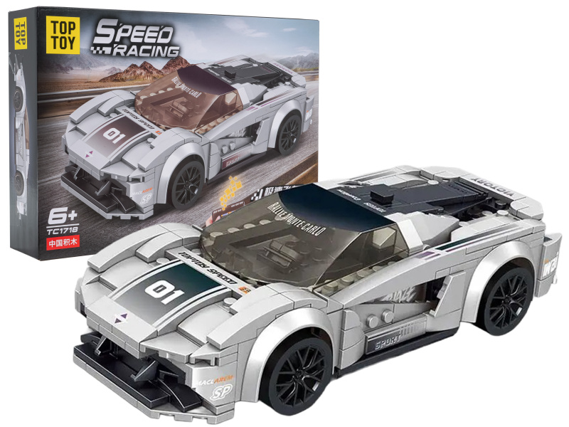 Stavebnice sportovní auto RC šedé