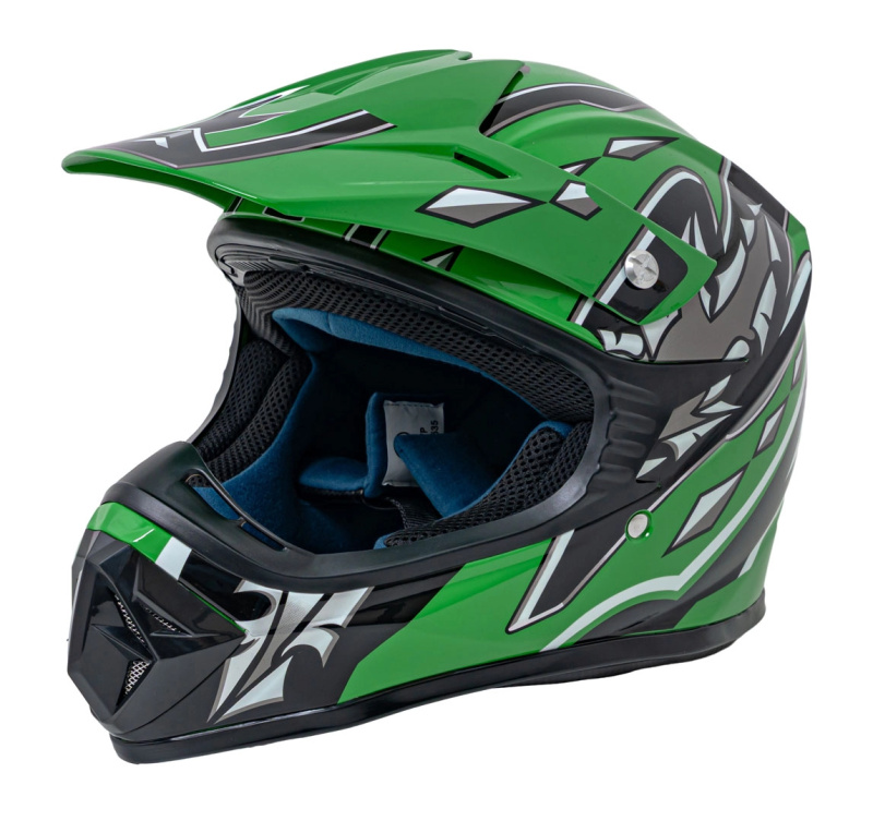 Kask na motocykl Enduro zelený