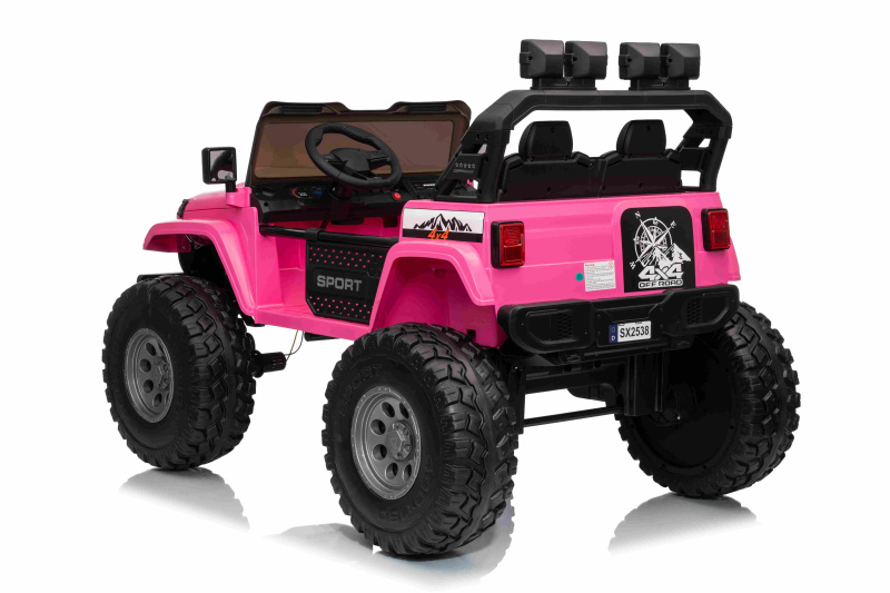 Růžové vozidlo Extreme Sport 4x4 s nastavitelnou velikostí
