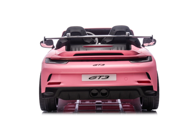 Dětské elektrické auto PORSCHE 911 GT3 růžové s panelem MP4