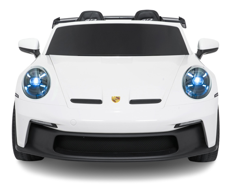 Dětské elektrické autíčko PORSCHE 911 GT3 bílé s panelem MP4 24V