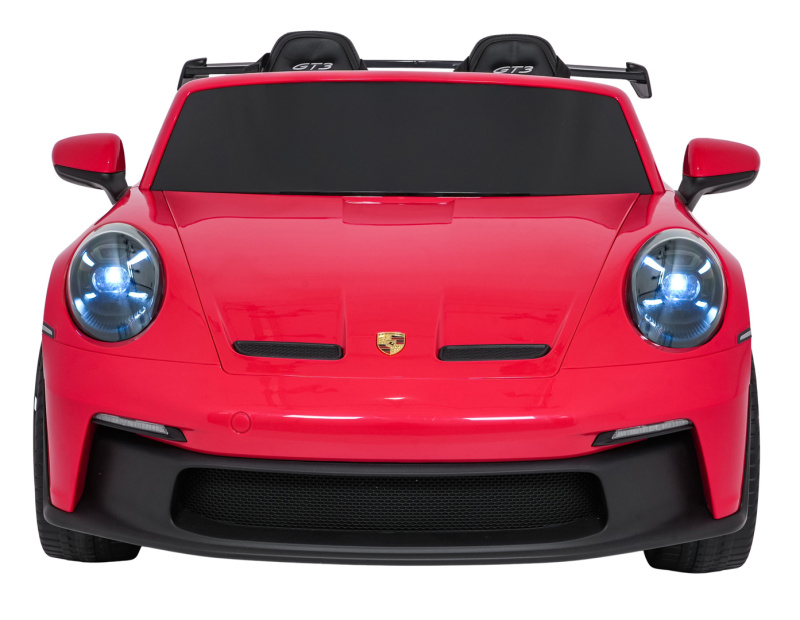 Dětské elektrické autíčko PORSCHE 911 GT3 červené s panelem MP4
