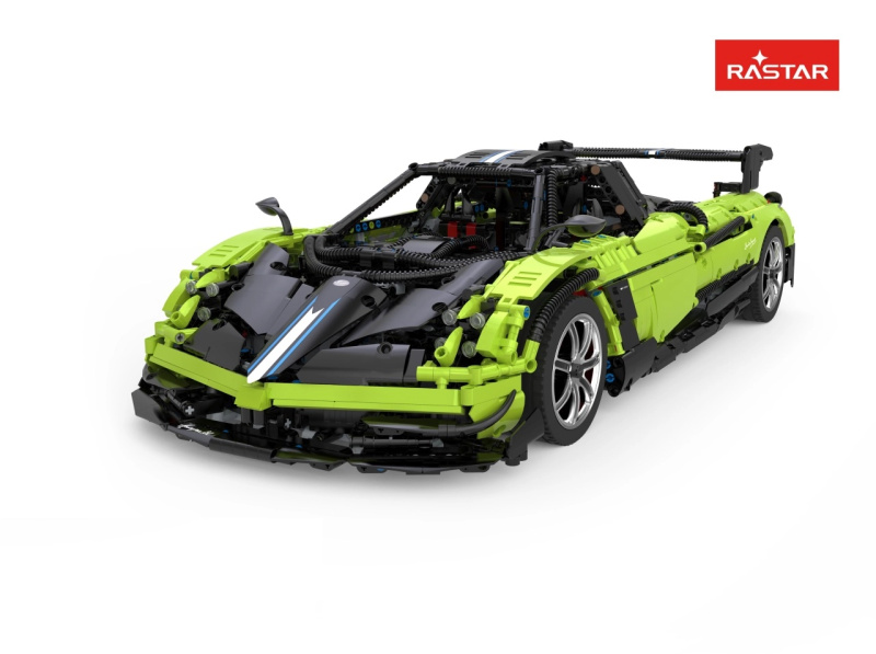Stavebnice sportovního auta PAGANI Huayra BC 1:8 zelená Rastar