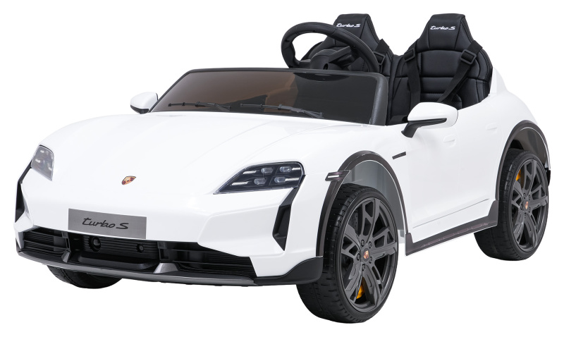 Dětské elektrické auto PORSCHE Taycan Turbo S – bílé