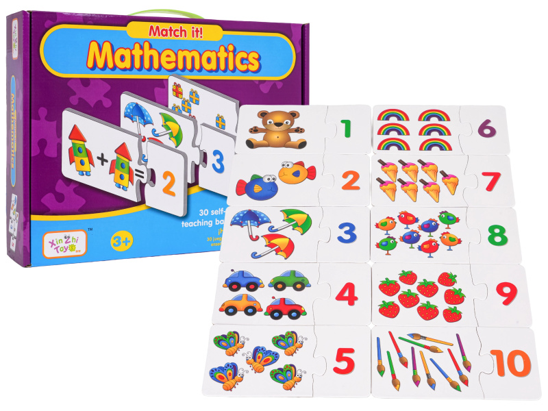 edukační puzzle karty počítání 1–10