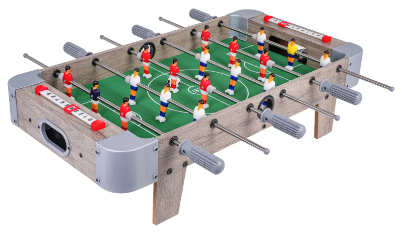 Stolní fotbálek šedý – kompaktní stolová verze