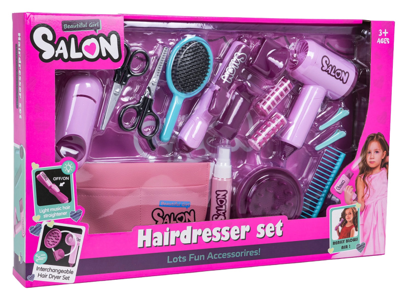 Mega set malé kadeřnice – růžový salon pro děti