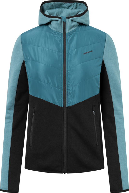Dámská outdoorová bunda VIKING Creek Hoodie tyrkysovočerná Velikost: L