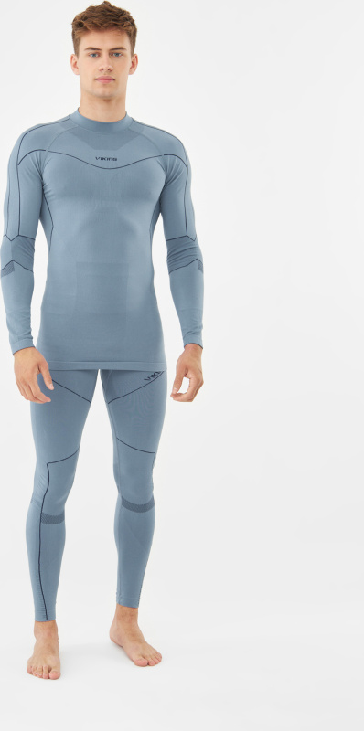 Pánské bambusové funkční prádlo VIKING Gary Turtle Neck šedá (Set) Velikost: L