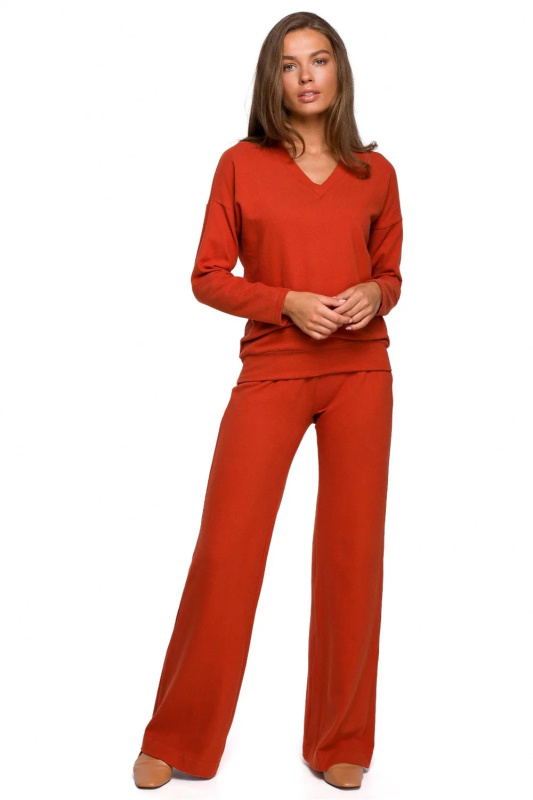 Dámský svetr S246 terakota - Stylove terracotta L/XL
