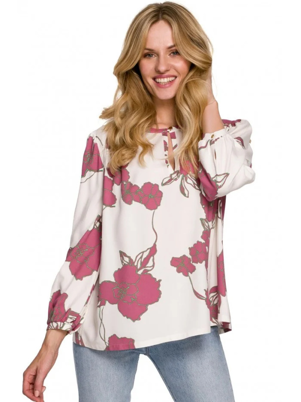 K099 Halenka s puff rukávy - model 2 EU L/XL
