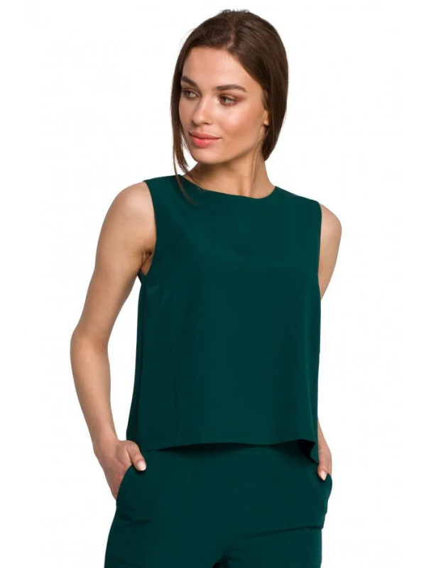 S257 Halenka bez rukávů - zelená EU XXL