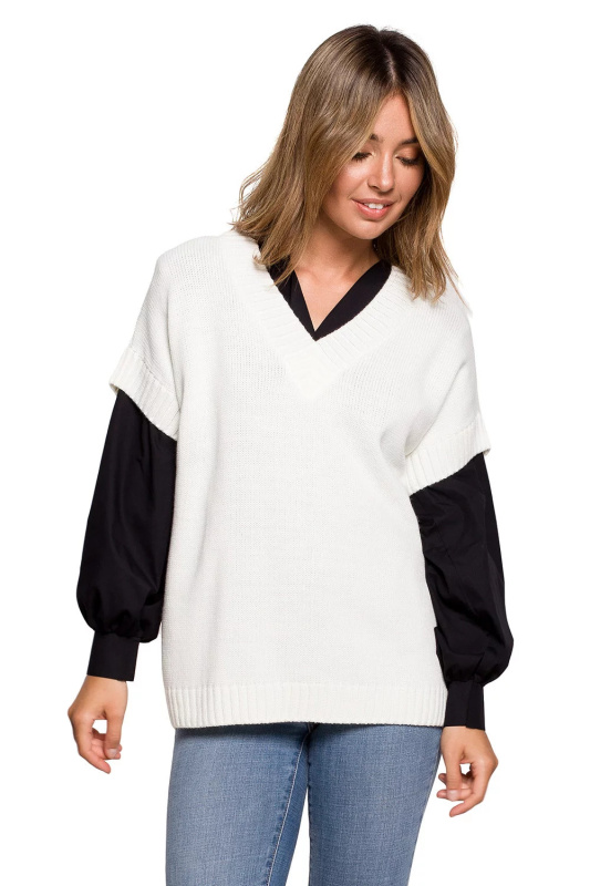 Dámská vesta BK076 ecru - BEwear ecri(krémová) S/M