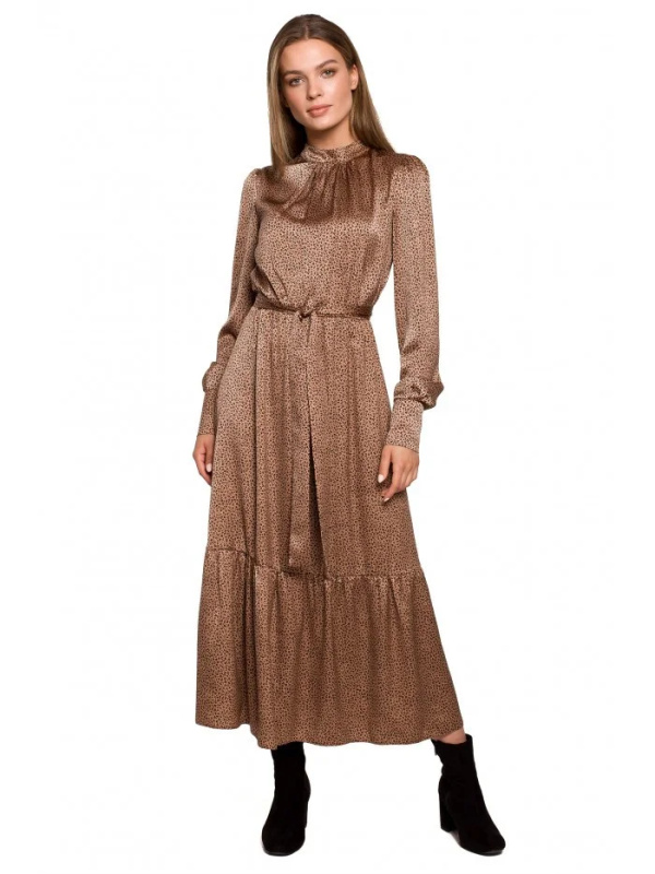 S290 Maxi šaty s leopardím vzorem - model 2 EU XXL