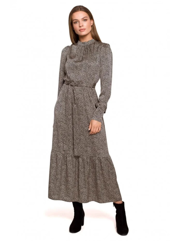 S290 Maxi šaty s leopardím vzorem - model 1 EU M