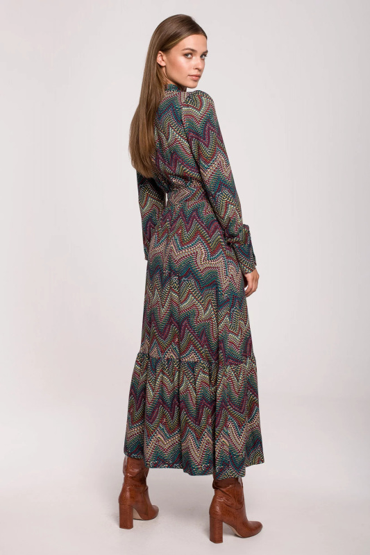 Dámské šaty S291 - Stylove XXL zeleno-červená