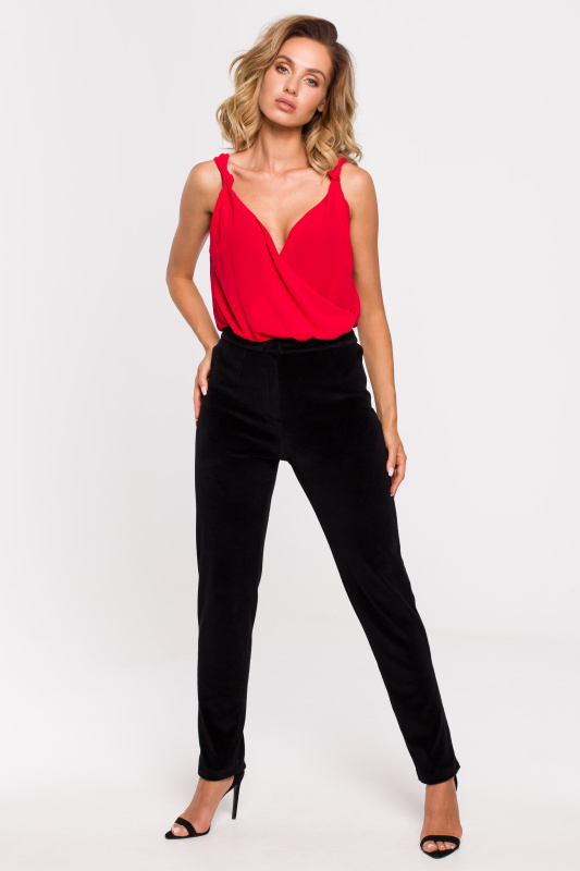 M644 Sametové kalhoty - černé EU M