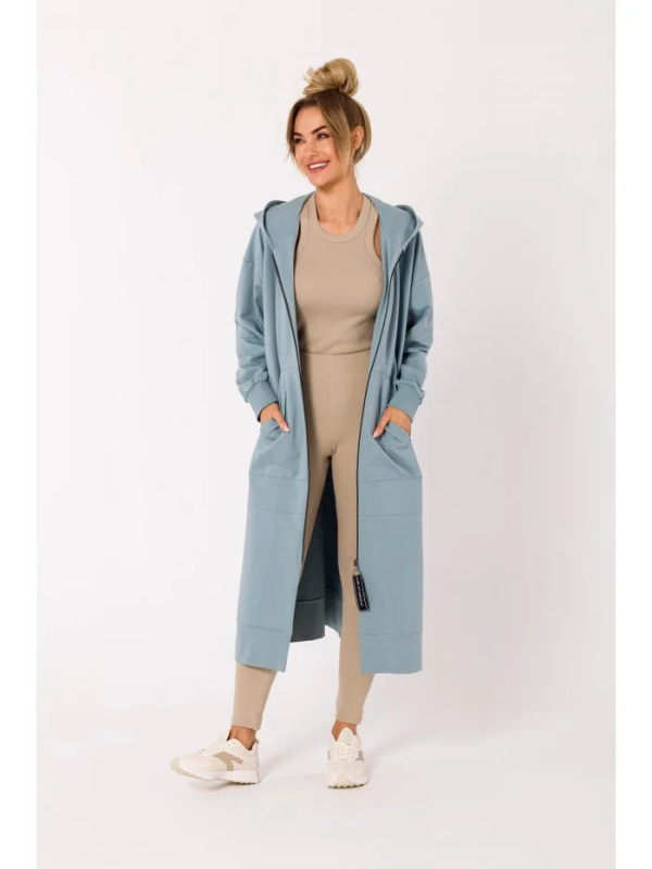 M729 Mikina s dlouhým zipem - agave EU L/XL