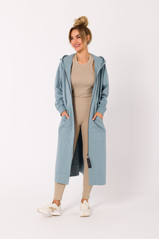 M729 Mikina s dlouhým zipem - agave EU L/XL
