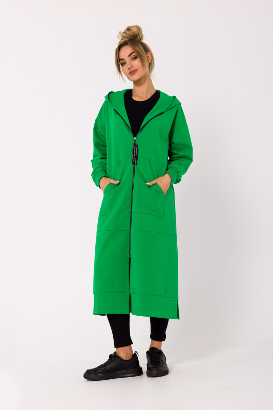 M729 Mikina s dlouhým zipem - zelená EU 2XL/3XL