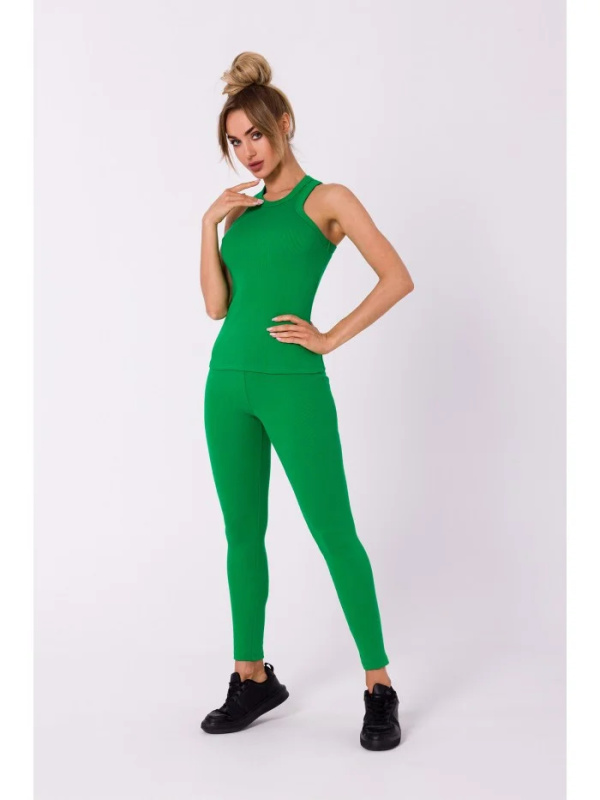 M735 Žebrované tílko - zelené EU XL