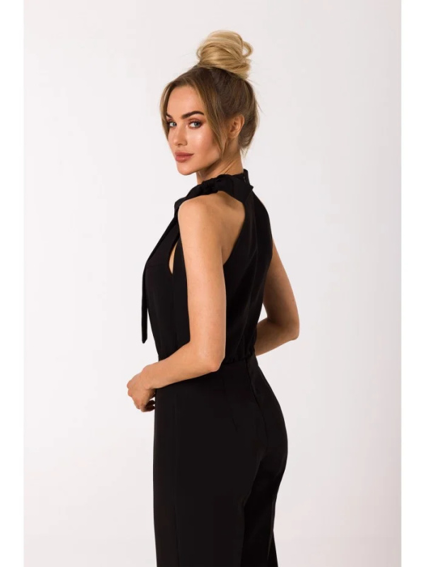 M746 Kombinéza se zavazováním za krkem - černá EU XXL