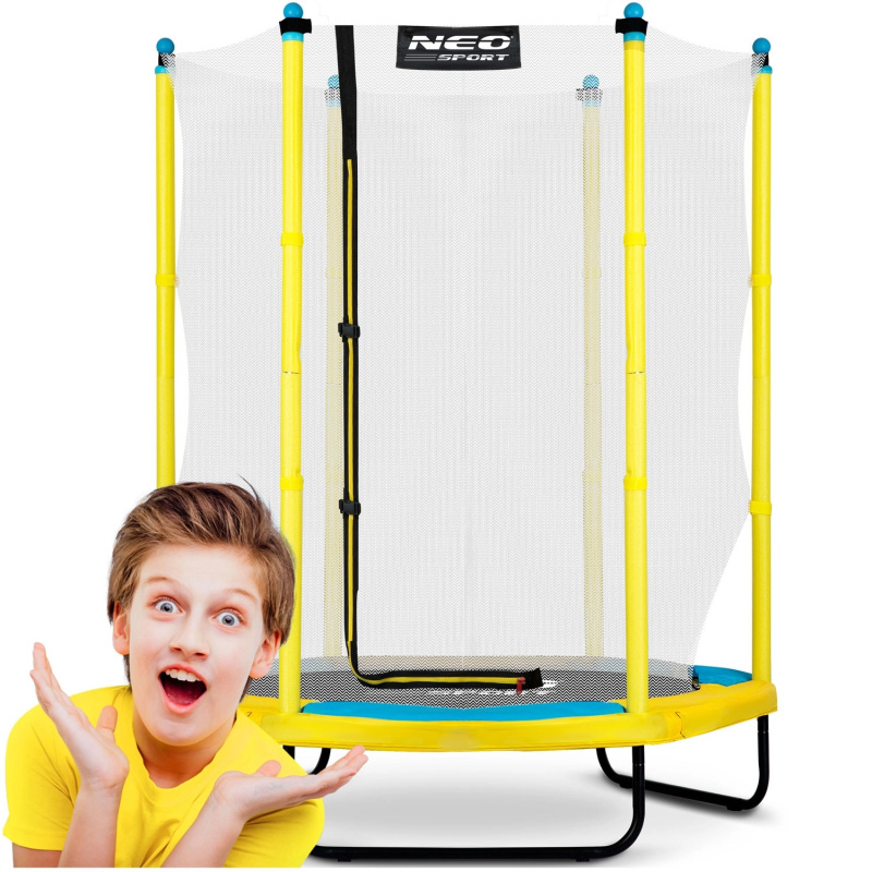 Zahradní dětská trampolína 140 cm s vnitřní sítí NEO-SPORT