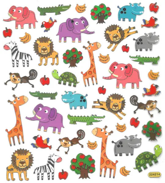 Samolepky papírové DP Craft 127 zoo DP