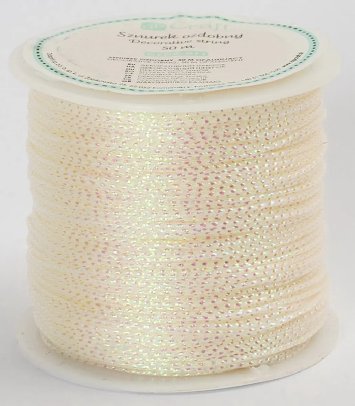 Dekorační provázek - duhově lesklý (50m)