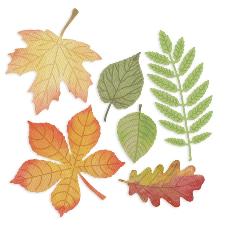 Listy - vyřezávací kovové šablony (6ks)