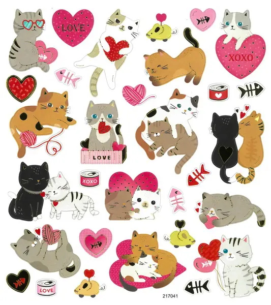 Samolepky 14,8x17cm - Kočky