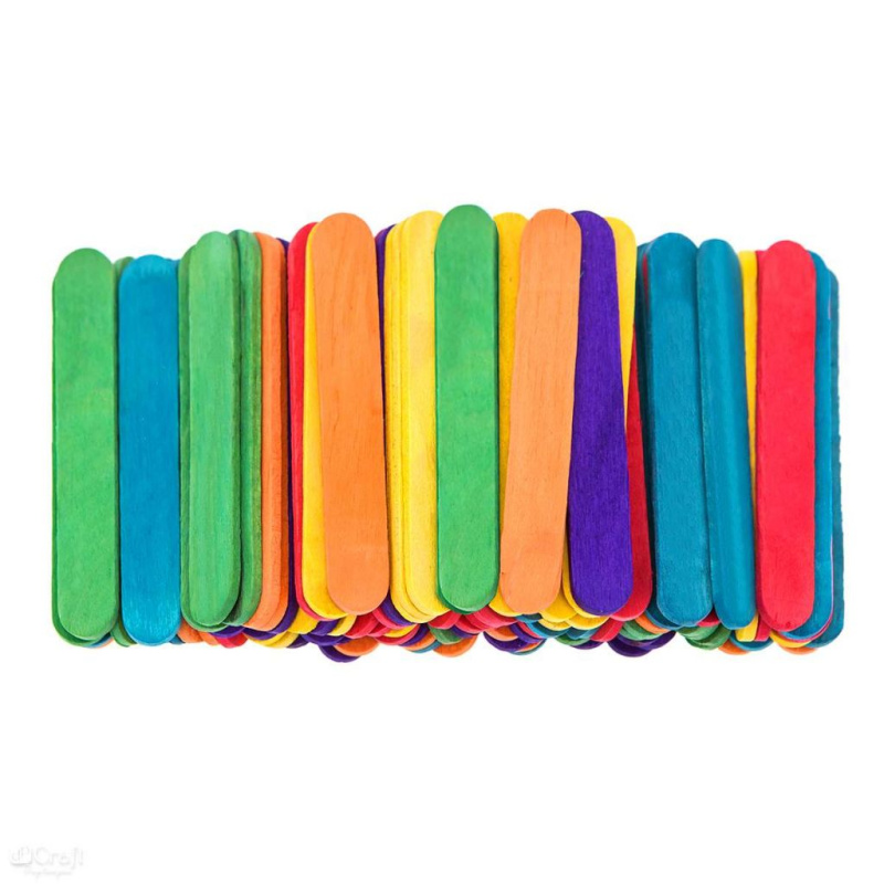 Špachtle dřevěné mini barevné (100ks)