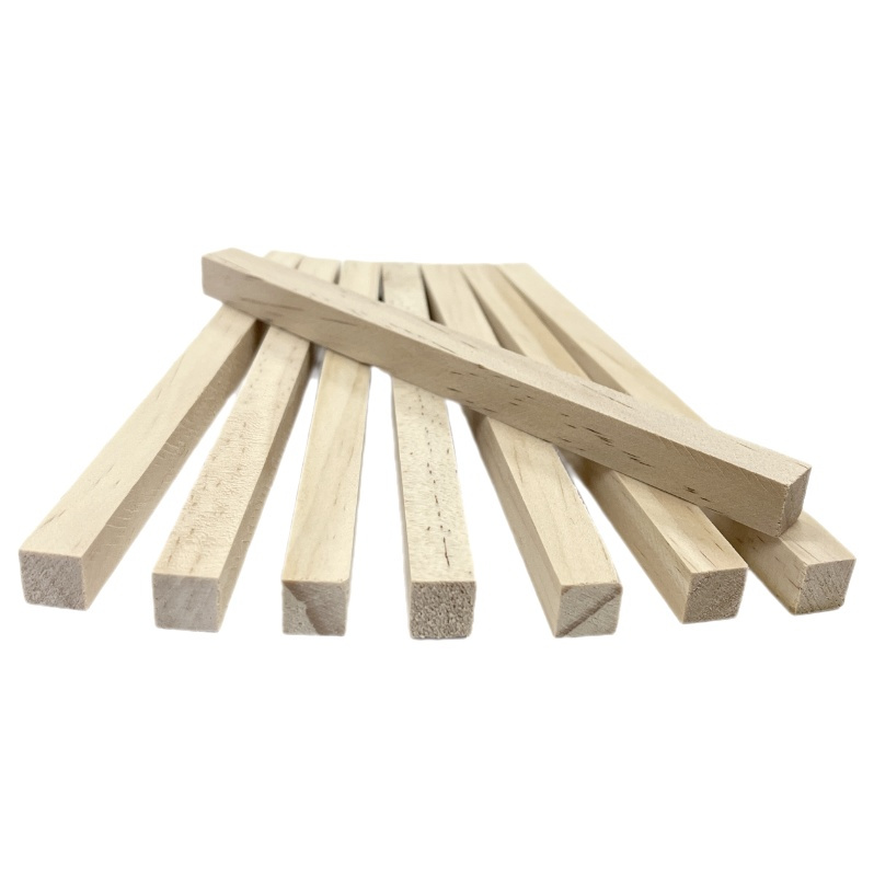 Tyčky dřevěné přírodní čtvercové (8ks)